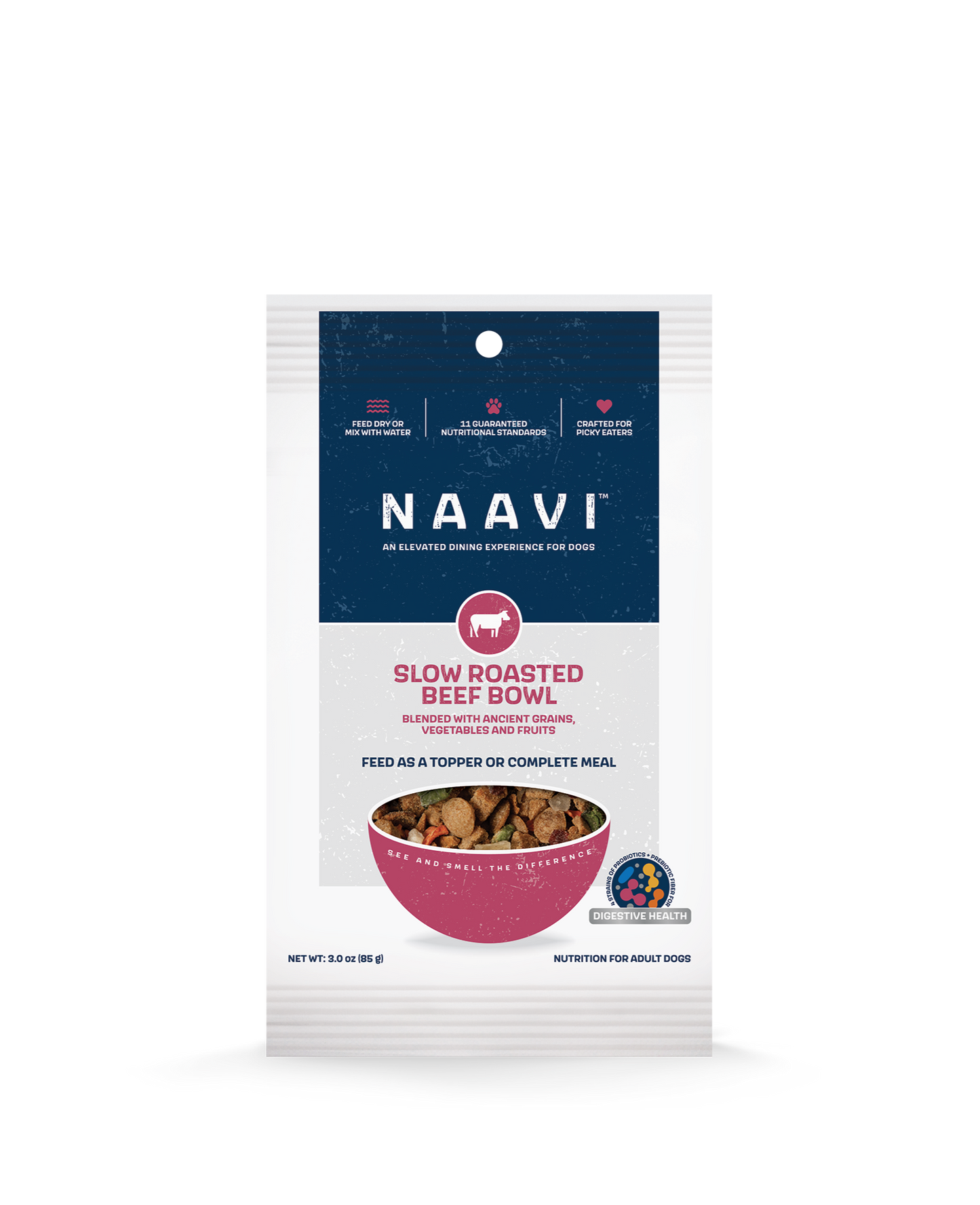 NAAVI slow roasted beef package on a white background