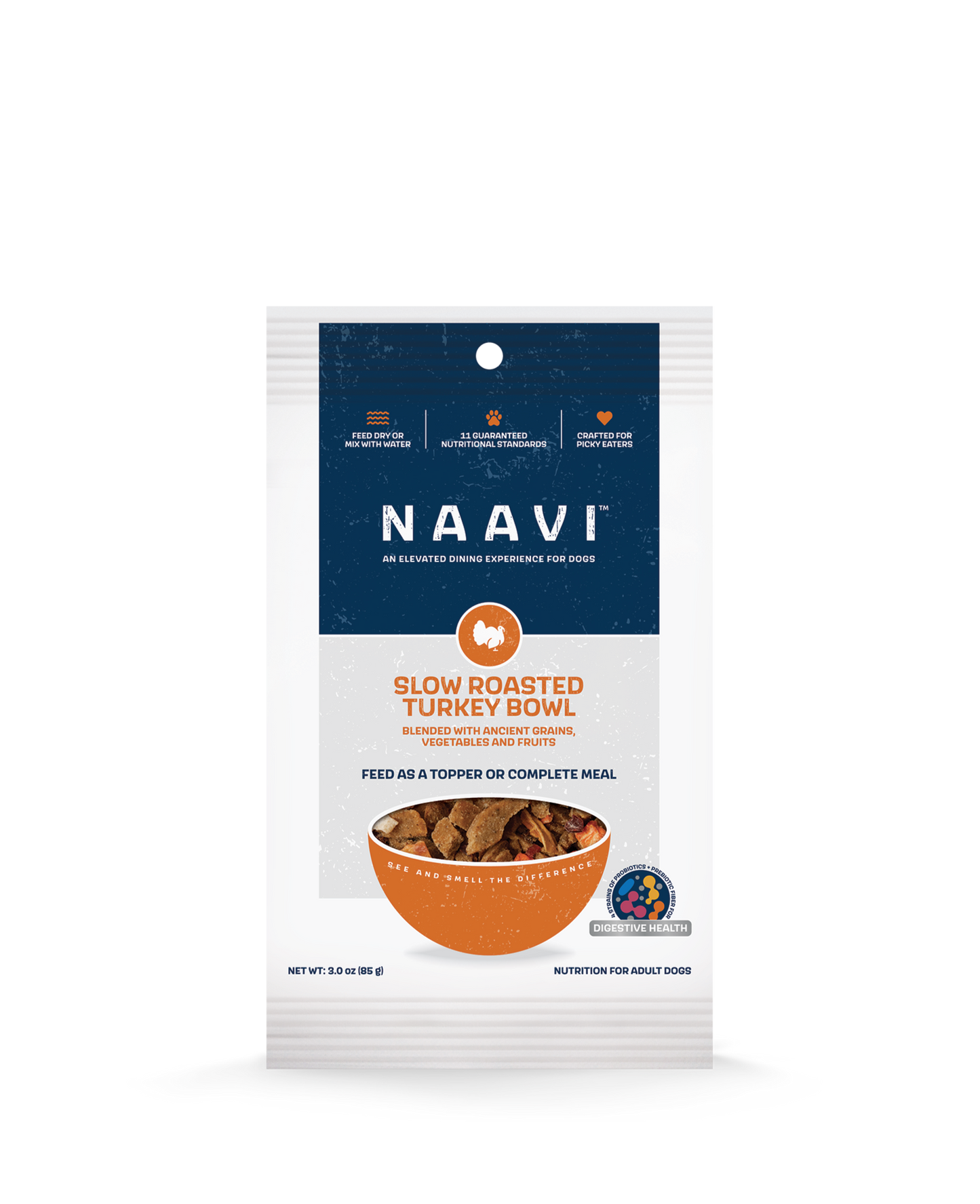 Naavi slow roasted turkey meal package on a white background