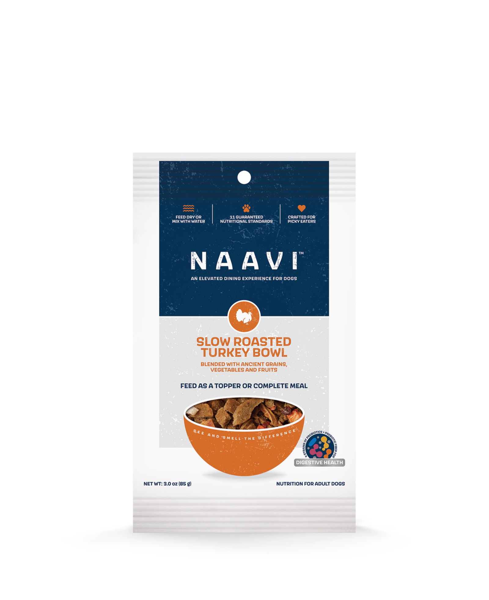 Naavi slow roasted turkey meal package on a white background